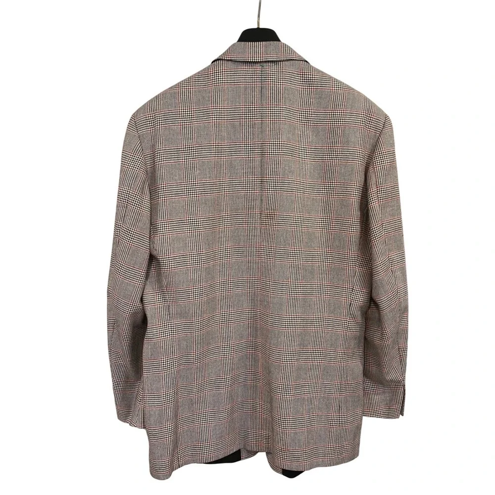 Vintage Brandini Mens 42T Glen Plaid Blazer Grey Red‎ Check Sport Coat Canada